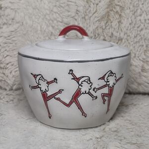 Festive Santa Little Ceramic Jar Decor Cute For Anything You May Have